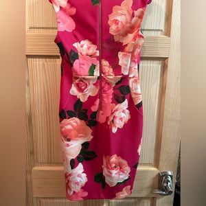 Calvin Klein Pink Floral Scuba Sheath Dress